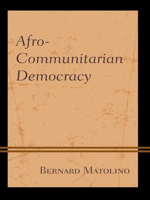 cover image of Afro-Communitarian Democracy